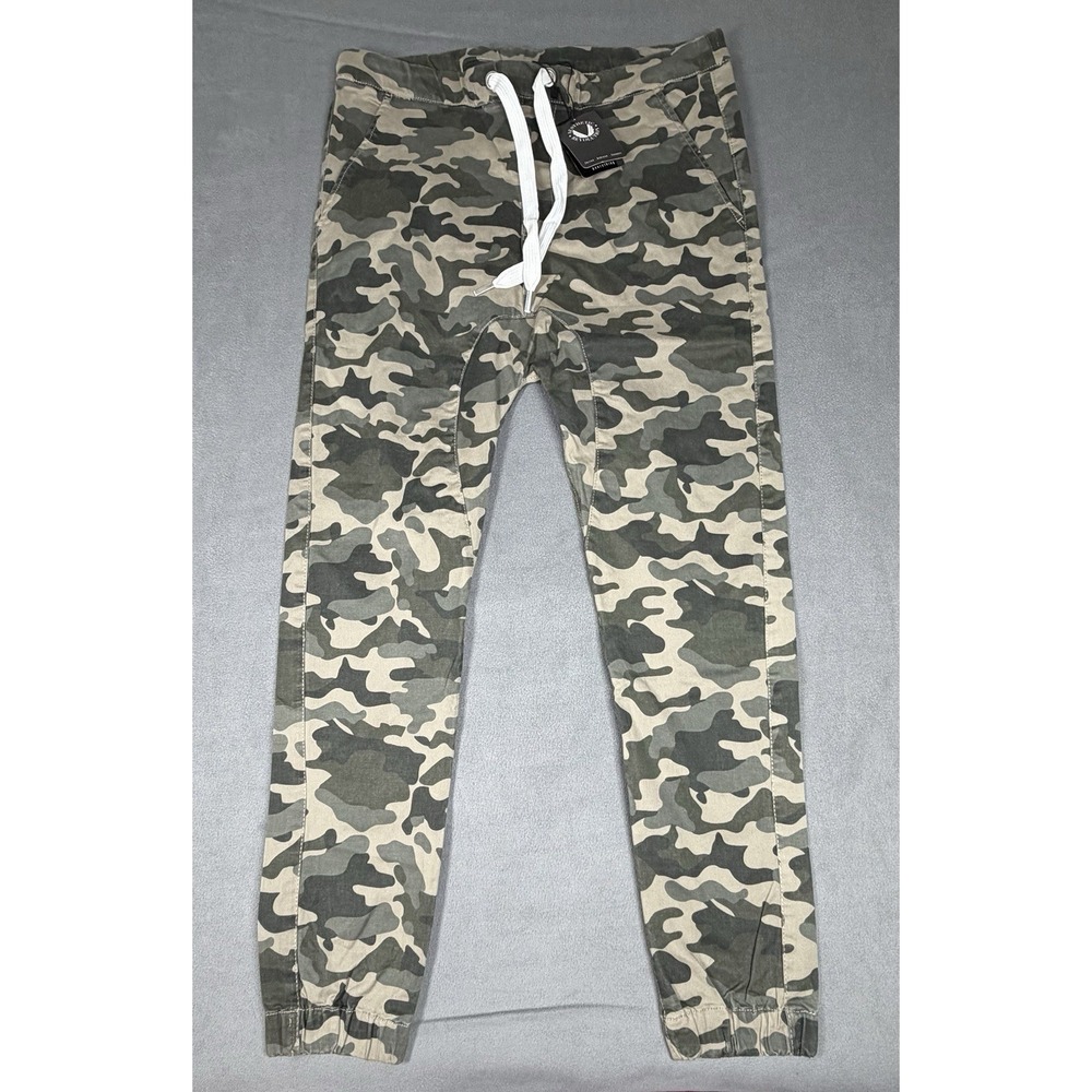 ASRV Aesthetic Revolution Camo Jogger Mens 32 Med Pants Brown Green Lightweight